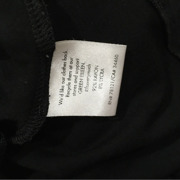 EILEEN FISHER Womens Xs Asymmetric Midi Dress Sleeveless Black Jersey Crewneck - Picture 6 of 7